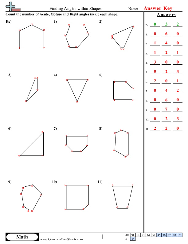  - Determining Angles in Shapes worksheet